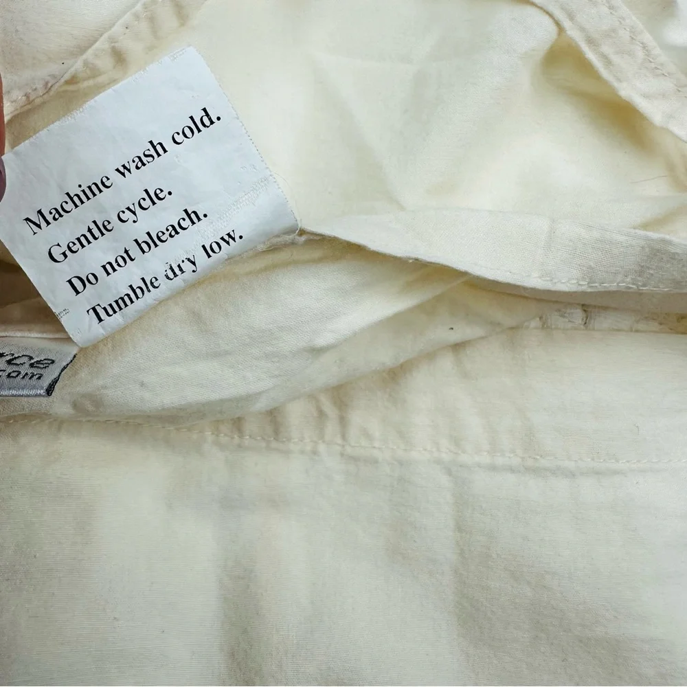 Linen Source Ivory Quilted Cotton Euro Sham Pillow Case